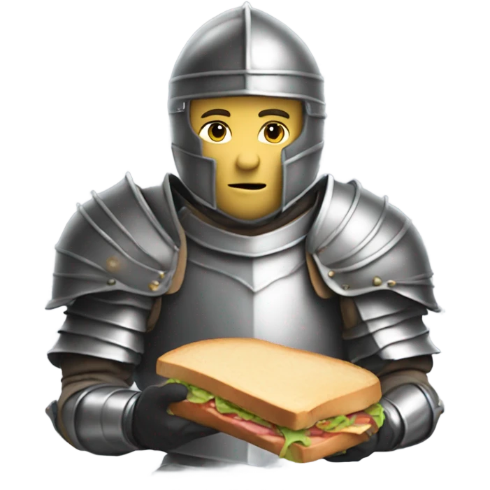 Knight eating a sandwich emoji