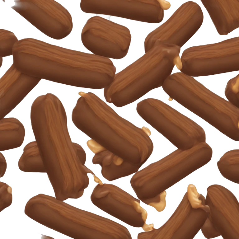 Chocolate dipped churro tip emoji
