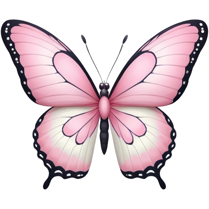 Pink white butter fly emoji