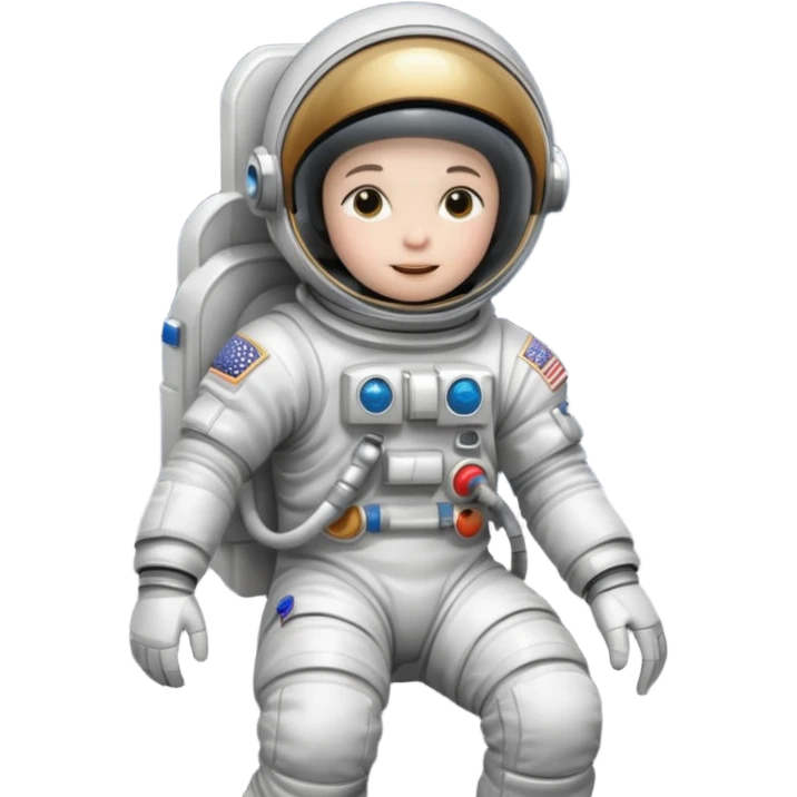 astronaut floating in the moon  emoji