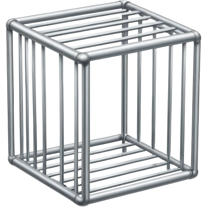 simple cage thin bars straight square surface emoji