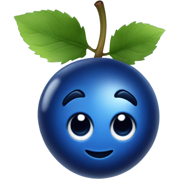 glossy blueberry emoji
