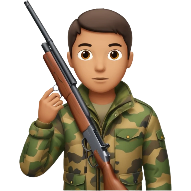 Male Hunter shooting a shotgun emoji