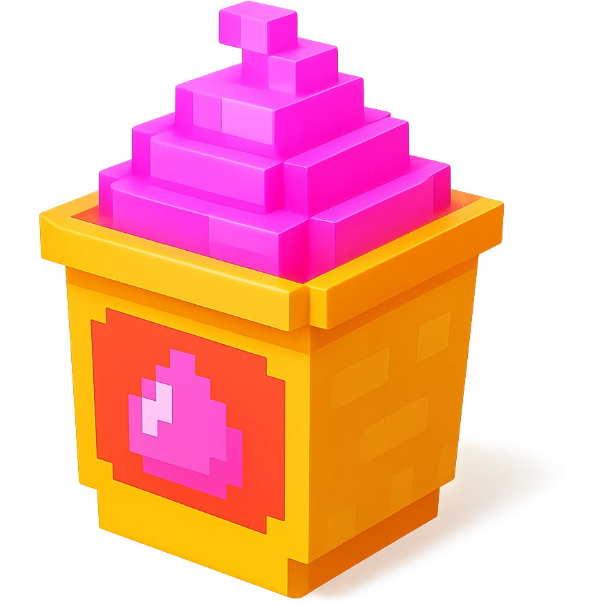 сделай соус из фастфуда розовый светящийся, no background  emoji