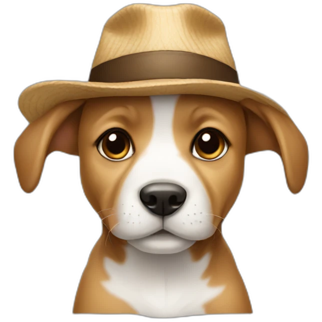 Puppy in hat emoji