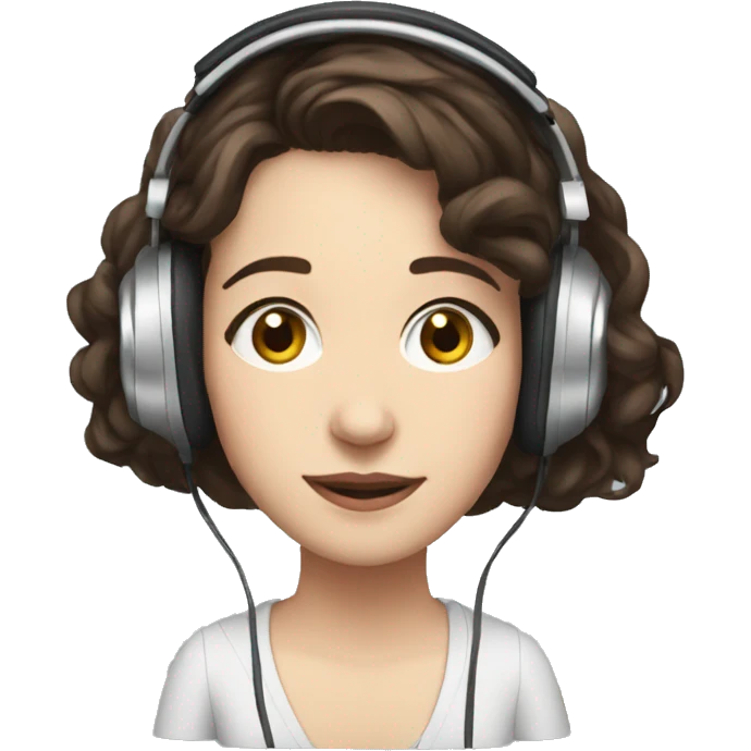 Sasha Spielberg with headphones  emoji