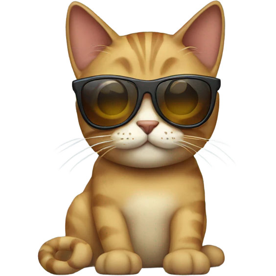 Cat with sunglasses emoji