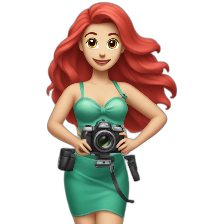 Ariel-with-photo-camera emoji