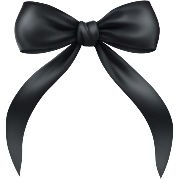 Black satin bow emoji