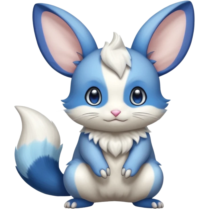 Shiny colorful exotic Minccino-Chincilla-Cinccino-Meowstic-fusion emoji