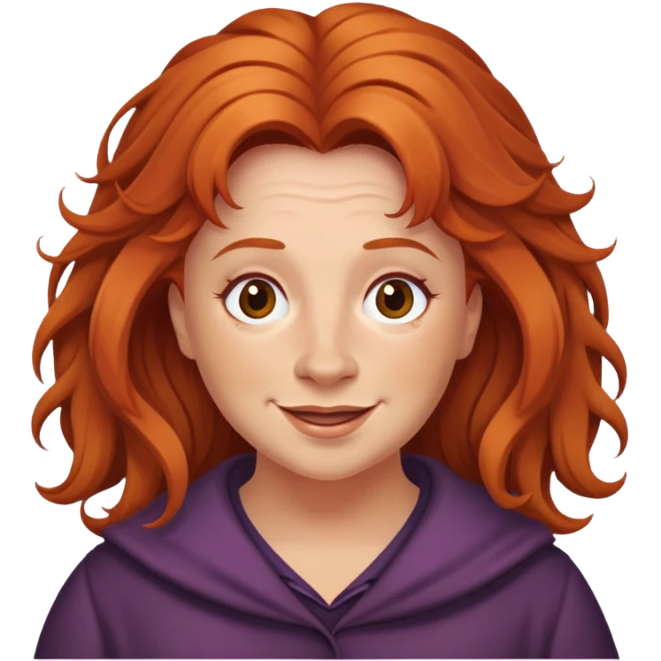 molly weasley, hair is a bit messy, happy emoji