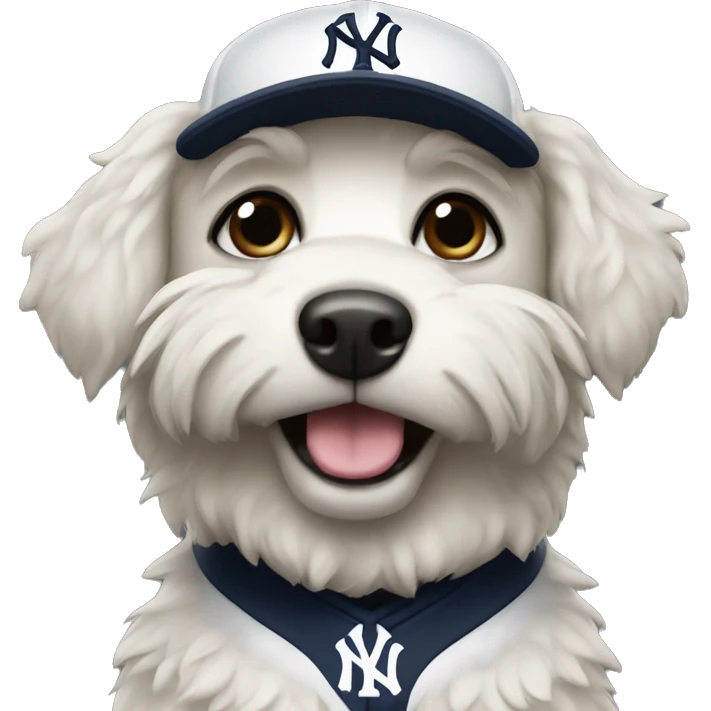 Dog that is a yankee fan emoji