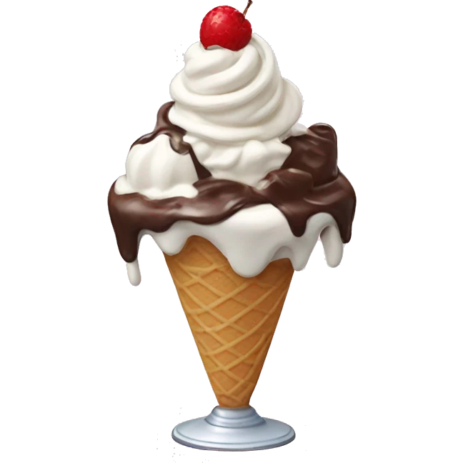 Ice cream sundae emoji
