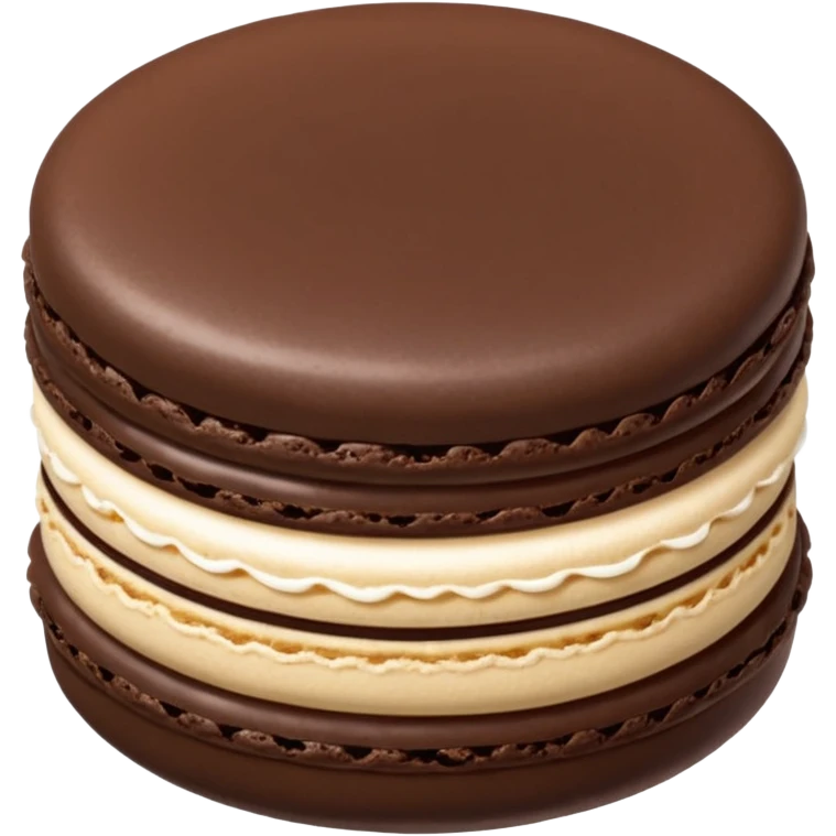 Macaron au chocolat emoji
