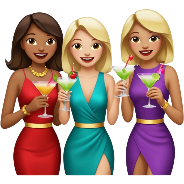 The girls getting hammered at a club emoji