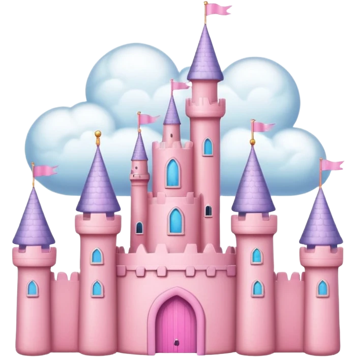 cloud pink castle emoji