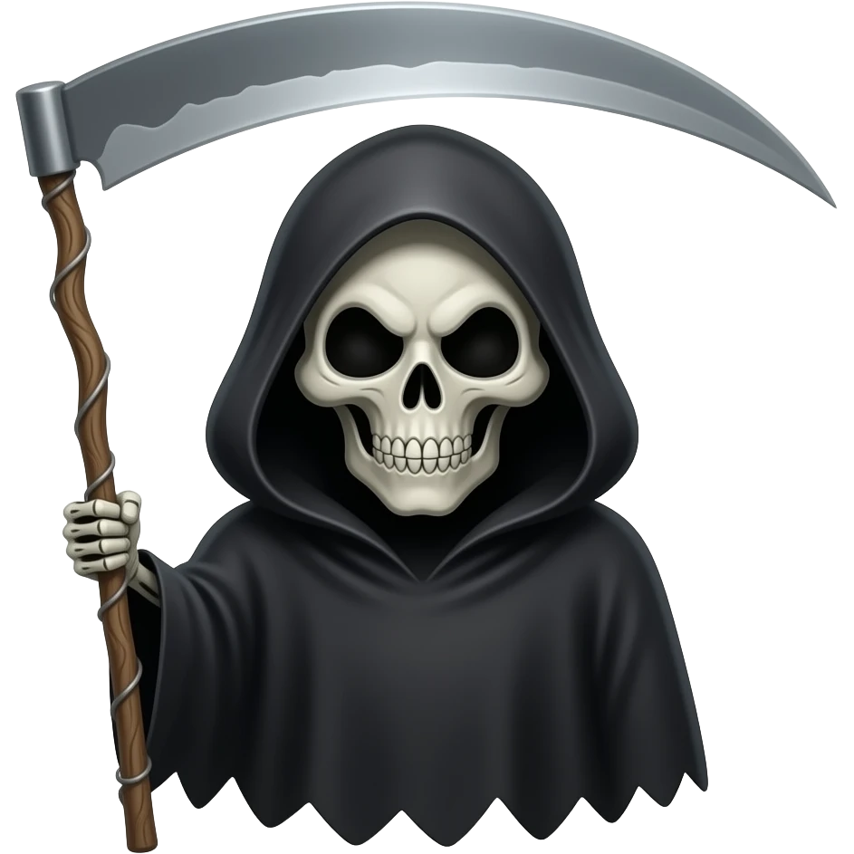 grim reaper swinging scythe emoji