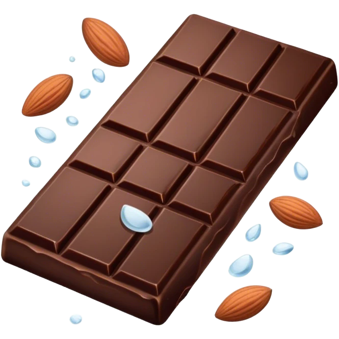 Dark chocolate with sea salt and almonds emoji