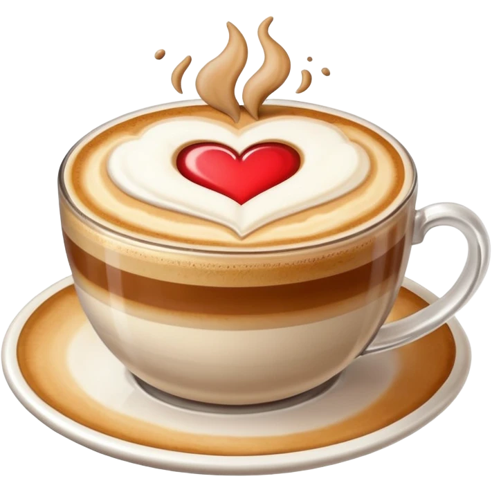 cappuccino with a heart on top emoji