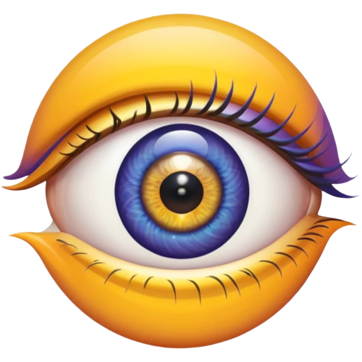  eyes spin multicolore emoji