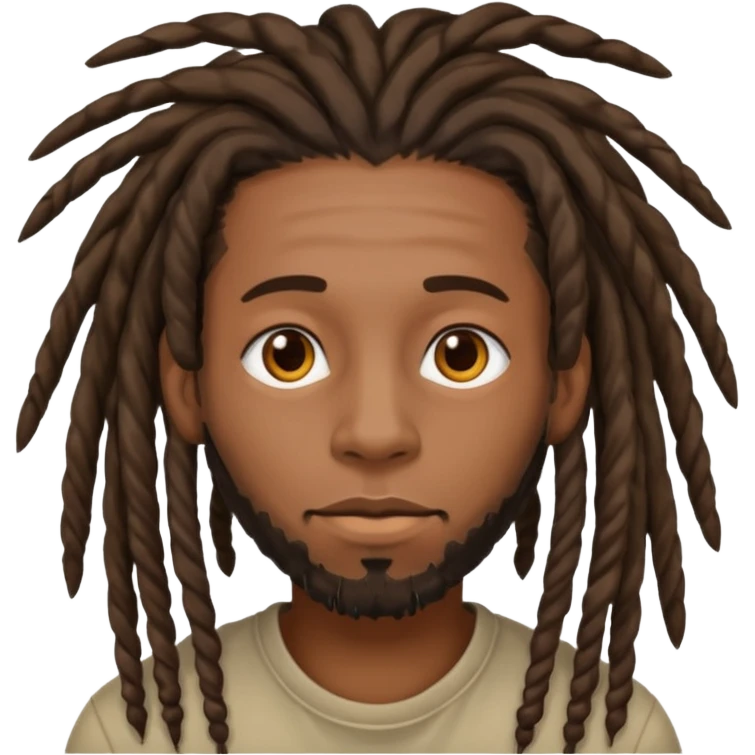 Black man with dreads  emoji