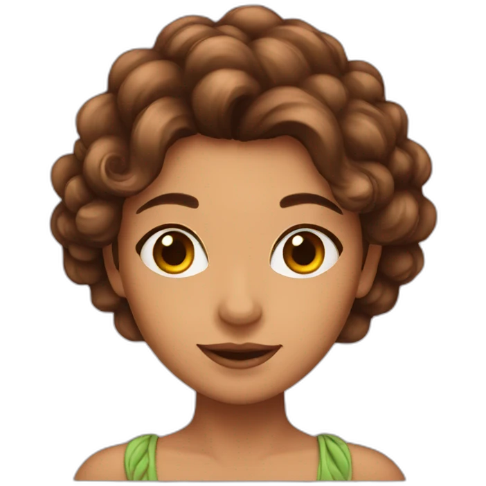 Brown hair Latina fairy emoji