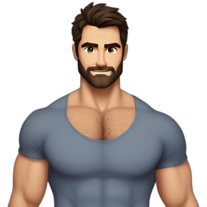 Hot bearded shirtless muscled hairy dad, nakd oil, tyler hoechlin emoji