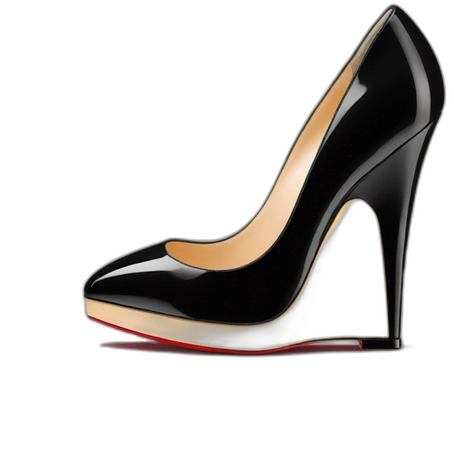 WEDGE heel LOUBOUTIN black PATENT emoji