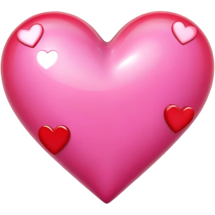 Pink Heart with red hearts emoji