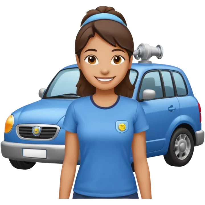 car washer woman with car  emoji
