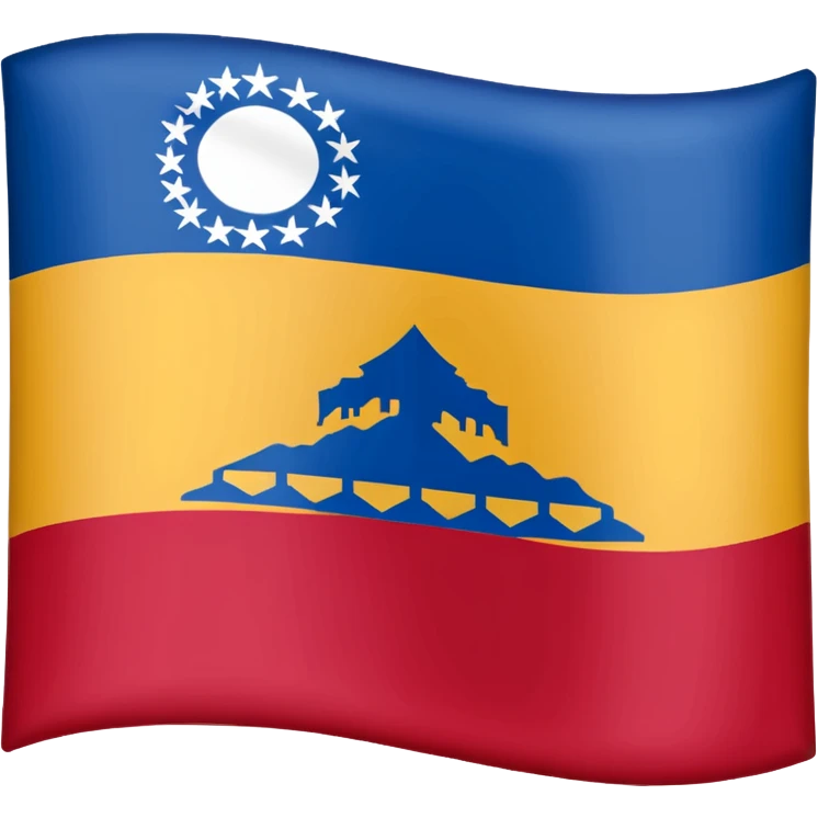 Make me the dardania flag of kosovo as a IOS emoji emoji