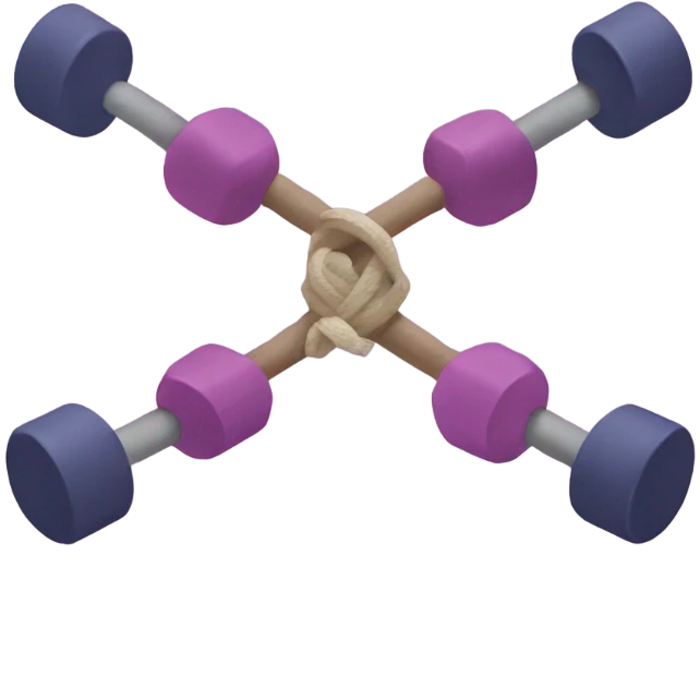 Yoga mat and two small weights  emoji