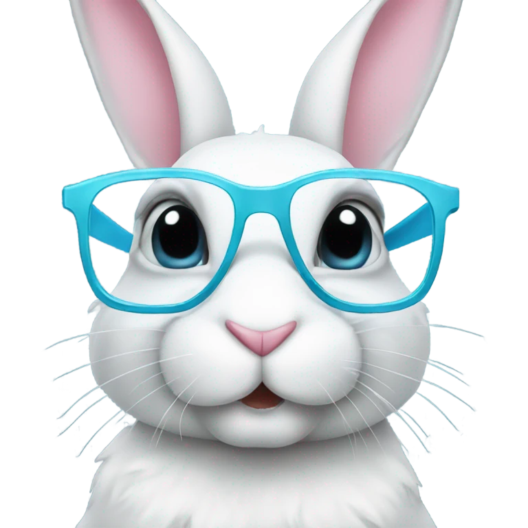Bunny with diamond glasses emoji