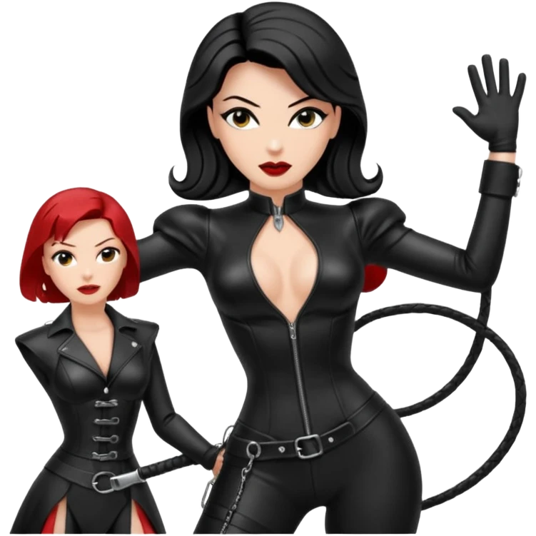 One Dominatrix whipping man  emoji