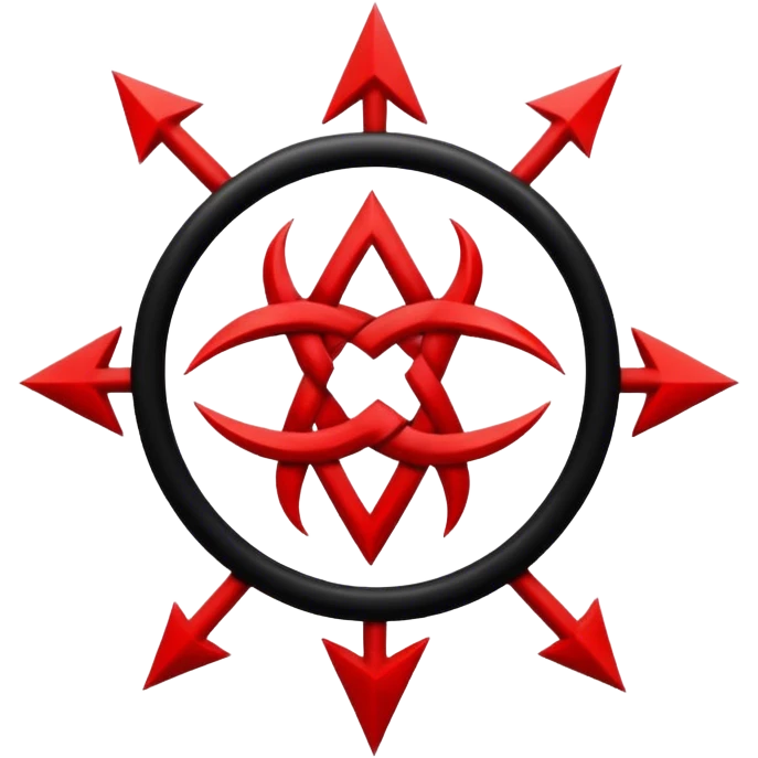 red and black chaos dark symbol emoji