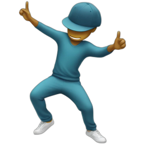 Humain faisant un dab emoji
