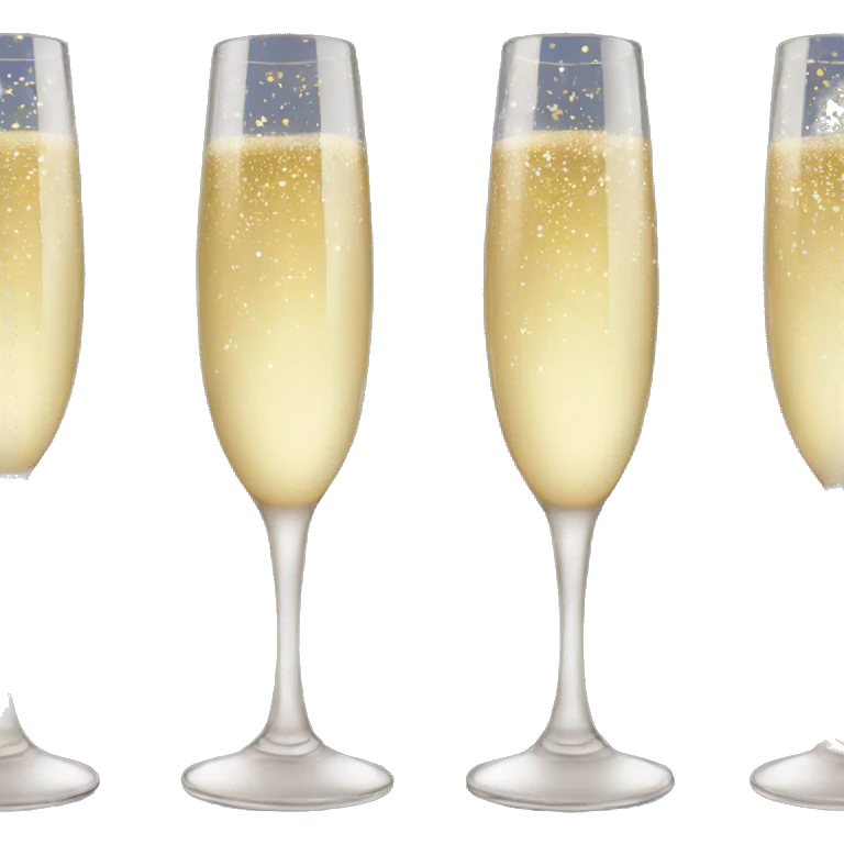 Christmas-decorated champagne glasses  emoji