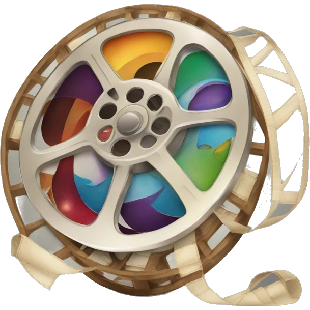 Create an emoji of a Film Reel that captures the essence of cinema. It should be vibrant, visually appealing, 
and embody the spirit of filmmaking. Include details that make it recognizable 
and engaging for movie lovers.
 emoji