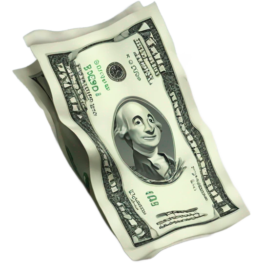 Salt with dollar bill emoji