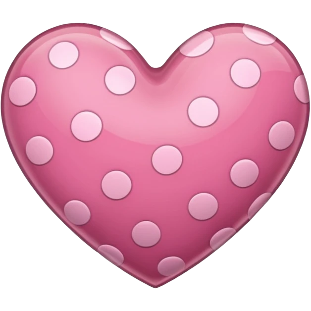 brown pink polka dots heart emoji