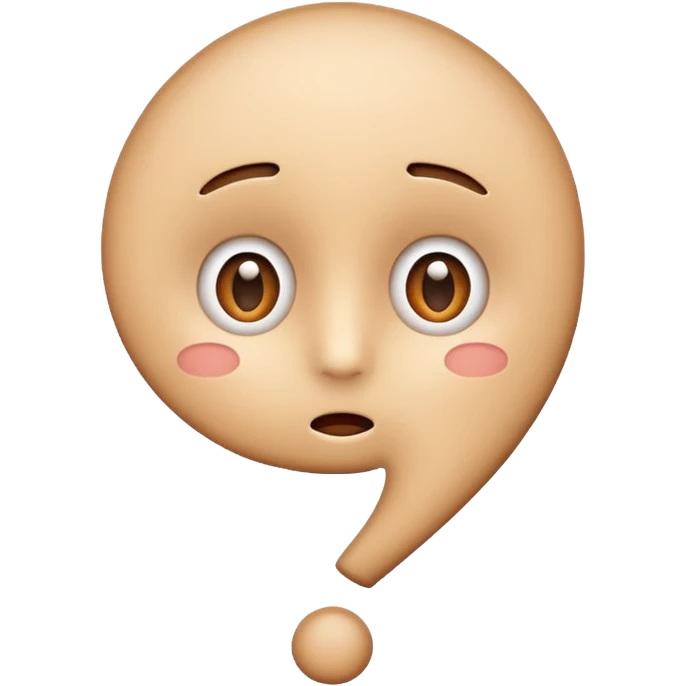 question mark face emoji