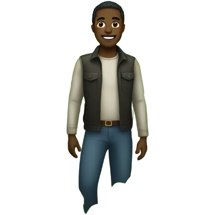 Black people in a field emoji