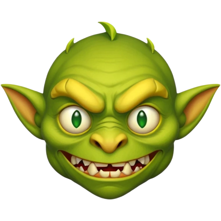 Goblin yellow color face  emoji