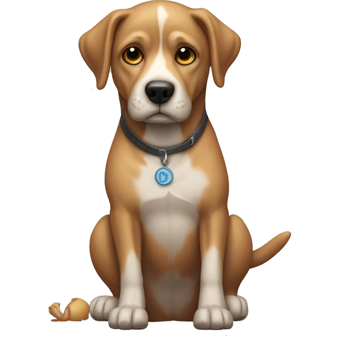 un perro con cuerpo de humano emoji