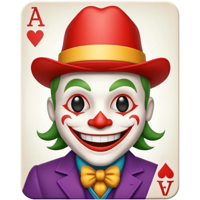 square poker card with a jolly joker emoji