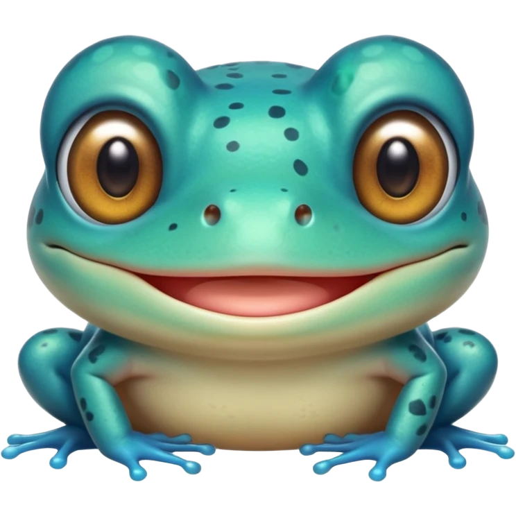 cute cyan frog emoji