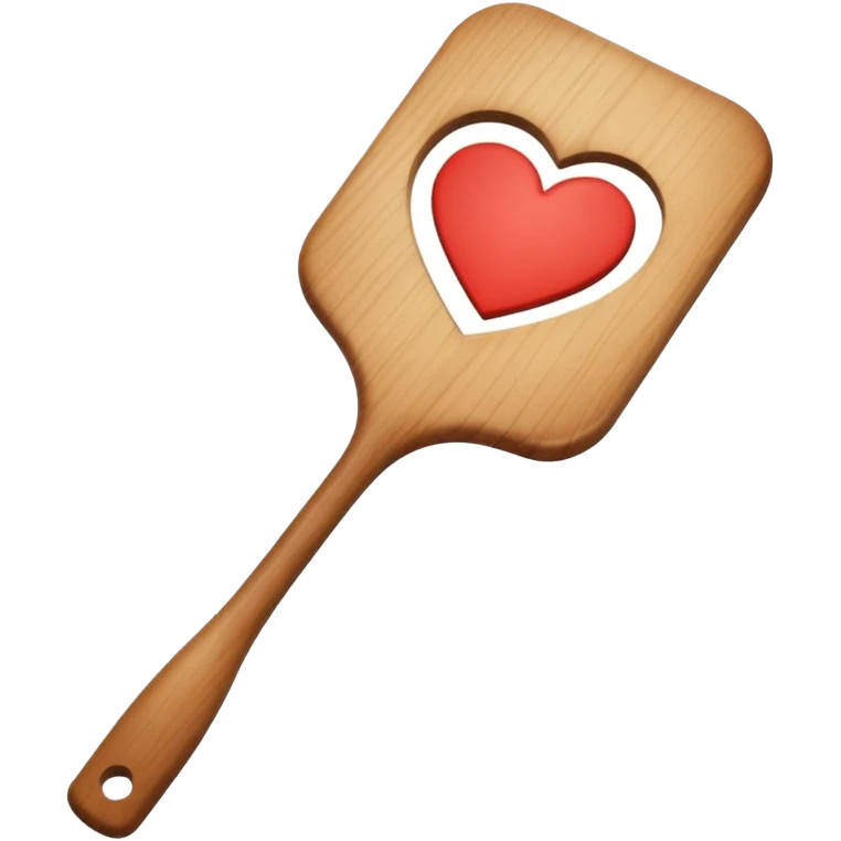 Paddle – wooden paddle with heart cutout. emoji