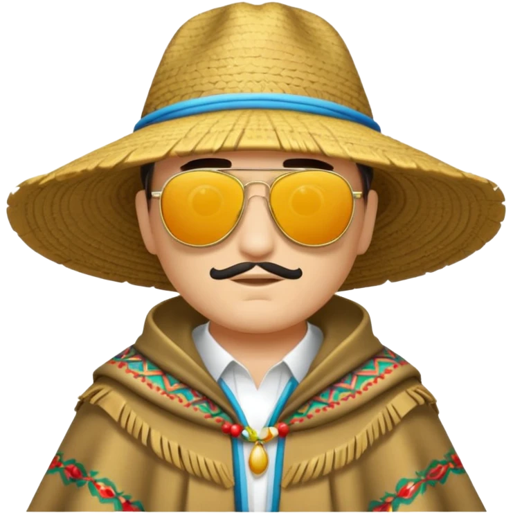 man with fashion pancho sunglasses emoji