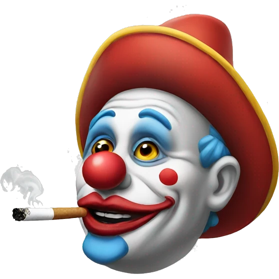 clown smoking  emoji