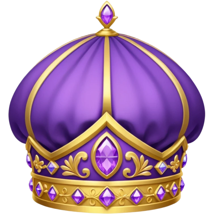 gold kokoshnik with purple diamonds emoji